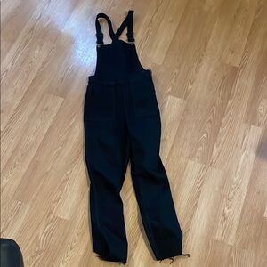 Women's Black Denim Overalls